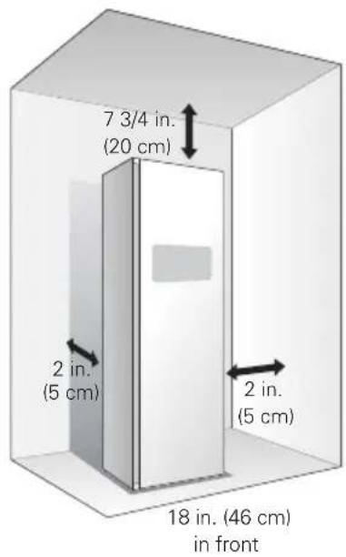 LG S3RFBN - Recommended Installation Spacing - 1