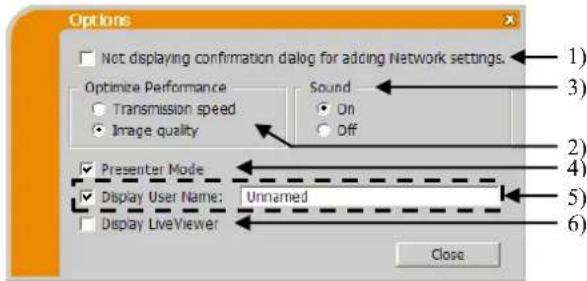 Christie LW551i - Option menu - 2