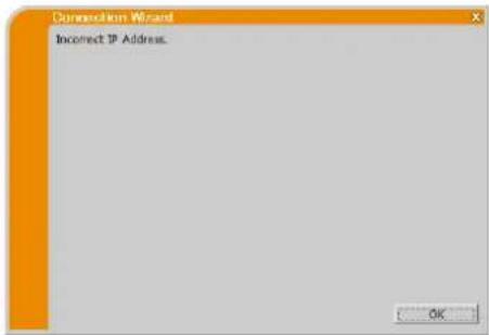 Christie LW551i - Co06eHne 8: Incorrect IP Address. - 1