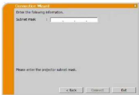 Christie LW551i - Subnet mask(Natmask)\*255.255.255.128 (exampie - 1