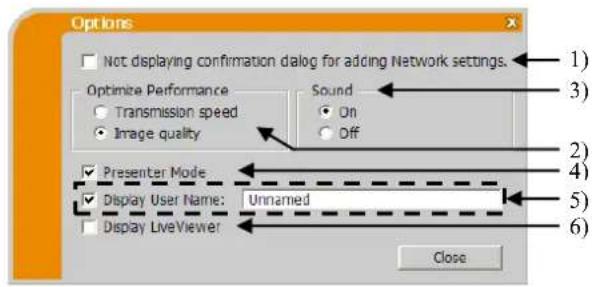 Christie LW551i - Menu options - 2