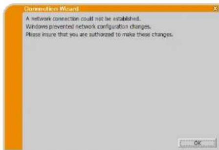 Christie LW551i - Message 3: A network connection could not be established. - 1