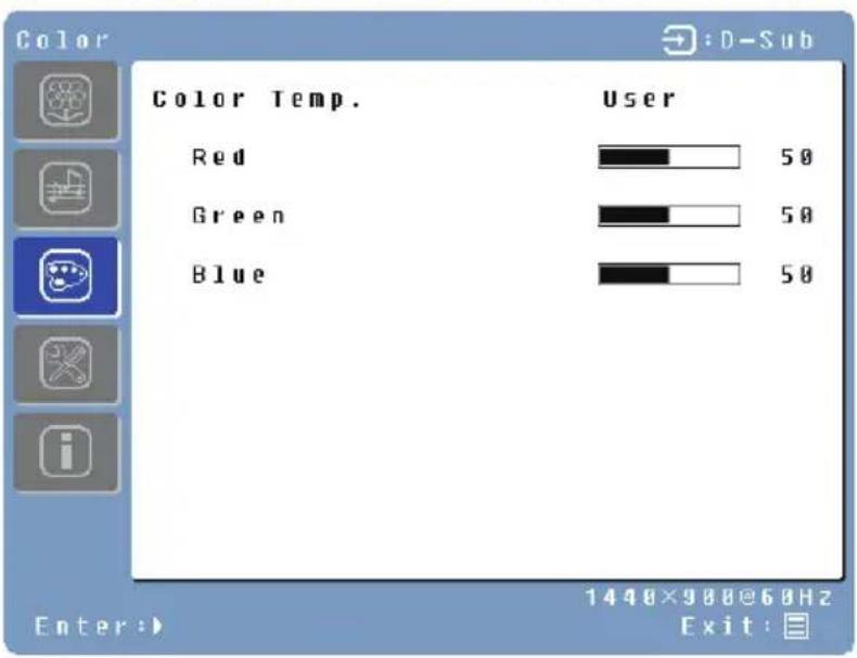 WESTINGHOUSE L1975NW - Color Menu - 1