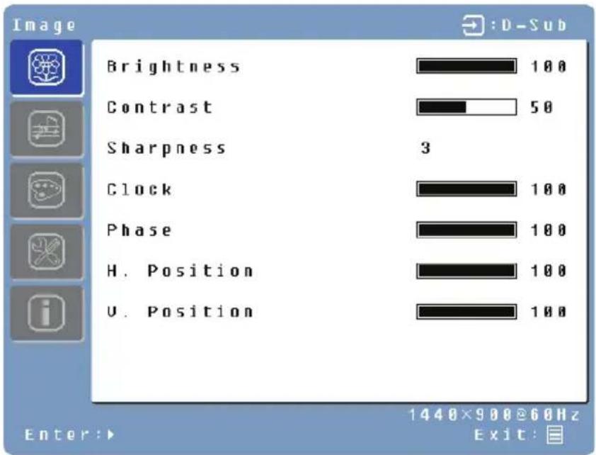 WESTINGHOUSE L1975NW - Image Menu - 1