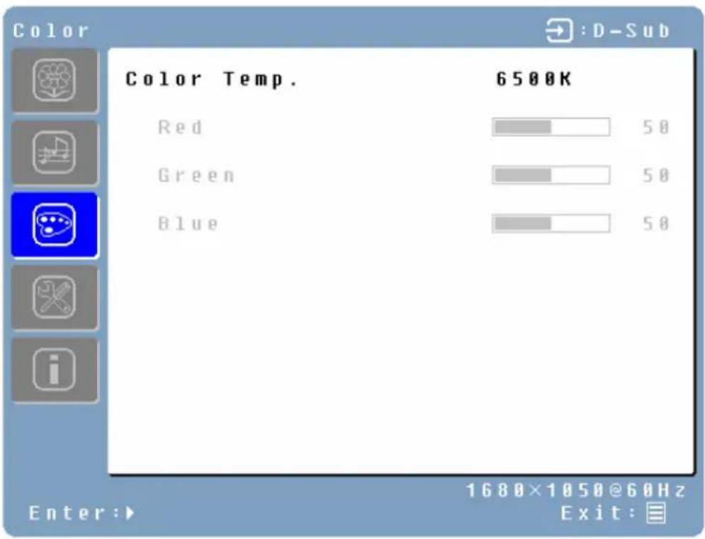 WESTINGHOUSE LCM22w3 - Color Menu - 1