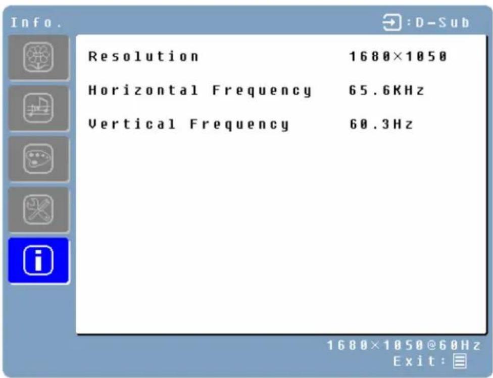 WESTINGHOUSE LCM22w3 - Menu INFO - 1