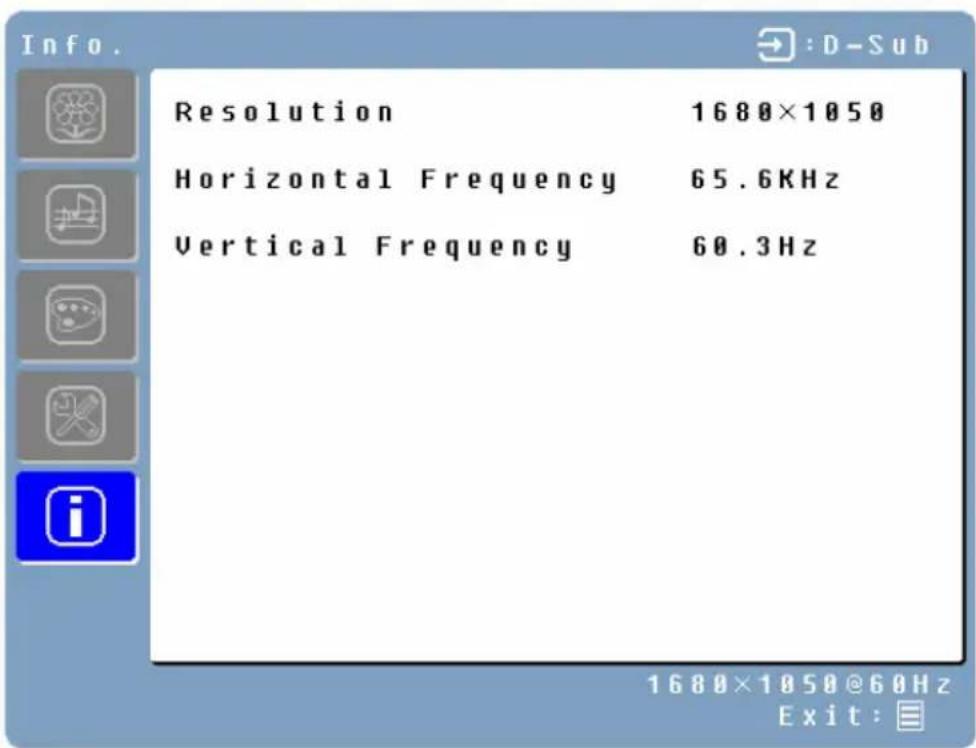 WESTINGHOUSE LCM22w3 - Menú INFO - 1