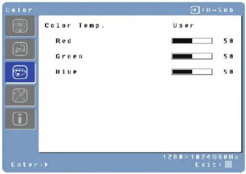 WESTINGHOUSE L1928NV - Color Menu - 1