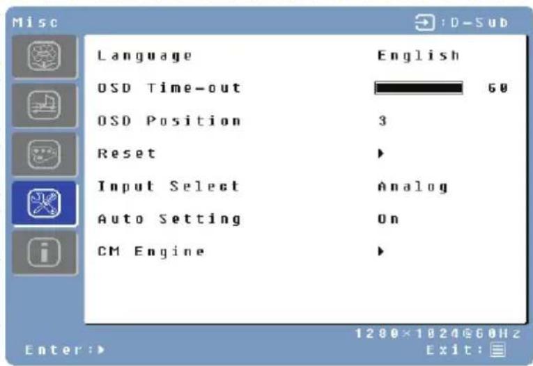 WESTINGHOUSE L1928NV - Menu divers - 1