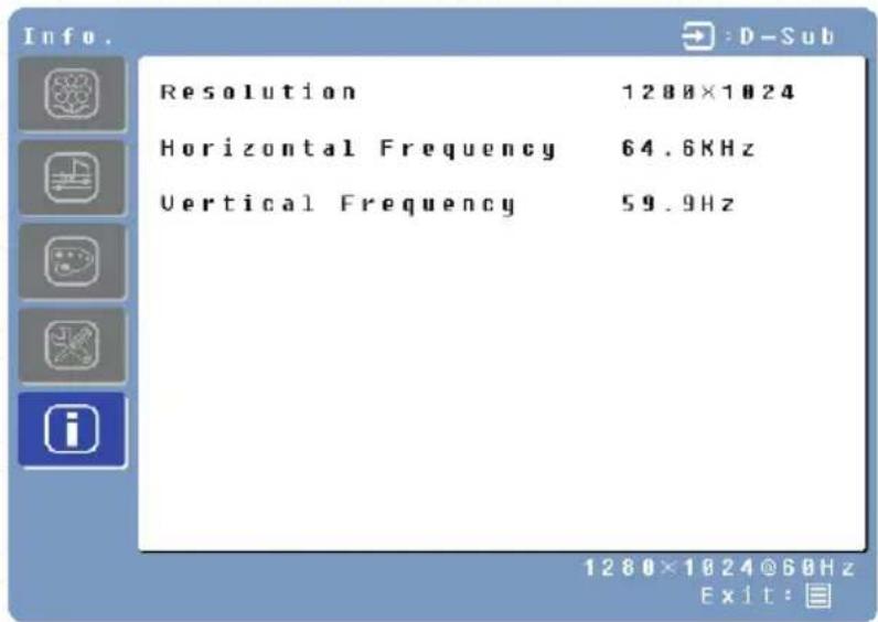 WESTINGHOUSE L1928NV - Info Menu - 1