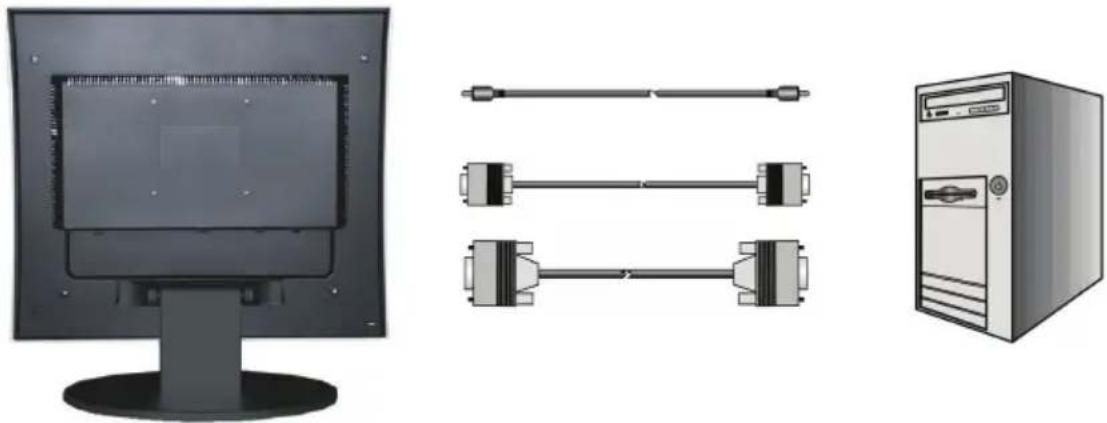 WESTINGHOUSE L1928NV - Connect Audio and Video Cables to a PC - 1