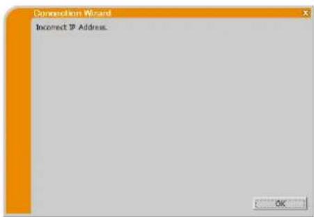 Christie LX601i - Mensagem 8: Incorrect IP Address. - 1