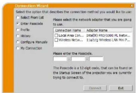Christie LX601i - Passcode connection - 1