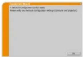 Christie LX601i - T: A Network Configuration Conflict exists. - 1