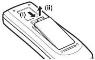 Christie LX1750 - To remove the battery Remote Control Battery - 1