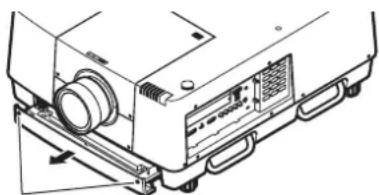 Christie LX1750 - 1) 卸下空气过滤网组件。 - 1