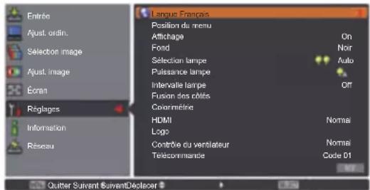 Christie LX1750 - 3) Appuyez sur la touche . - 1
