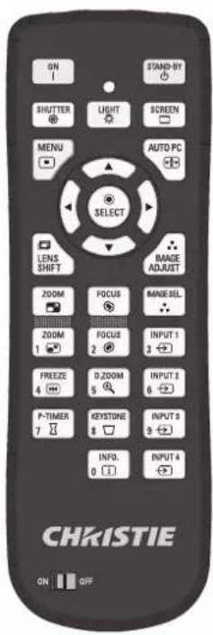Christie LX1750 - Uso del mando a distancia - 1
