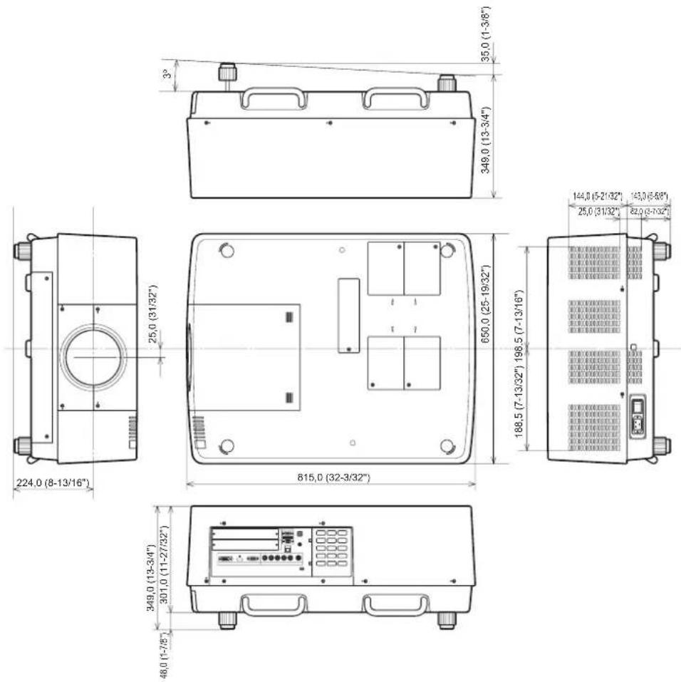 Christie LX1750 - Dimensiones - 1