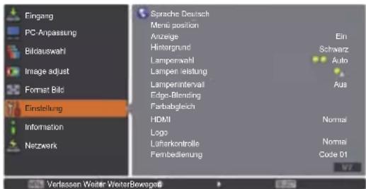 Christie LX1750 - 1) Drücken Sie die -Schaltfläche. - 1