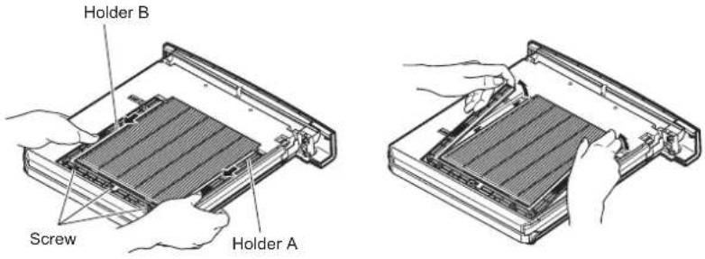 Christie LX1750 - 2) Remove the holder. - 1