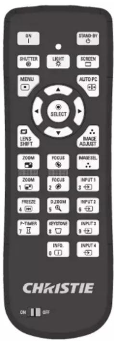 Christie LX1750 - Using the remote control - 1
