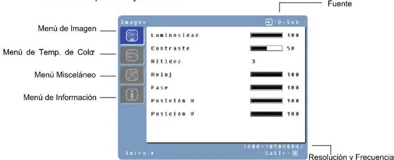WESTINGHOUSE L2046NV - Funciones del Menú del OSD - 1