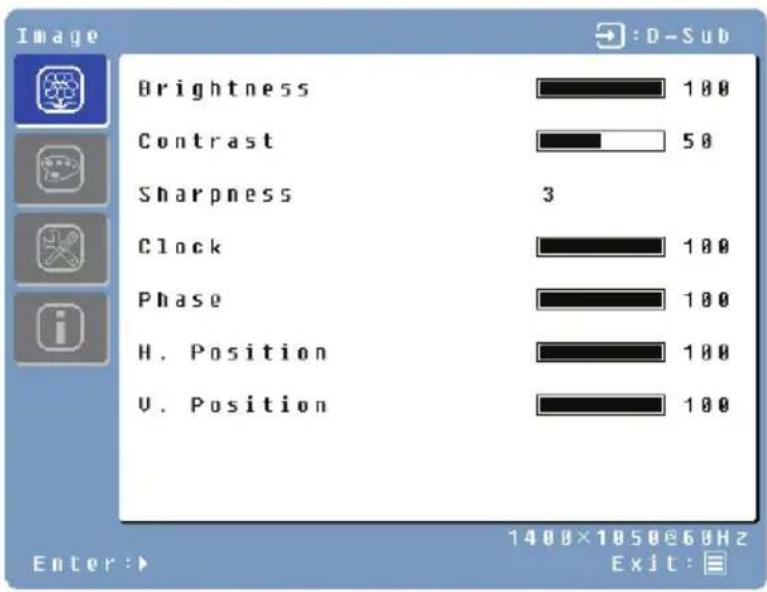 WESTINGHOUSE L2046NV - Image Menu - 2