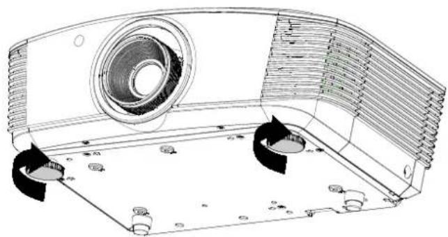 VIVITEK DU5671 - Réglage du niveau du projecteur - 2