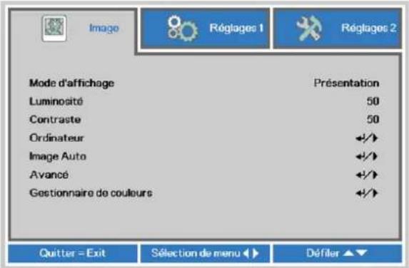 VIVITEK DU5671 - Navigation dans le menu OSD - 3