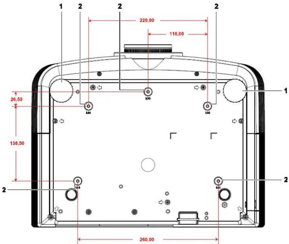 VIVITEK DU5671 - Vue de dessous - 1