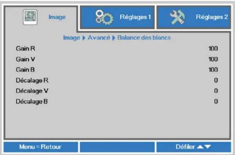 VIVITEK DU5671 - Balance des blancs - 1