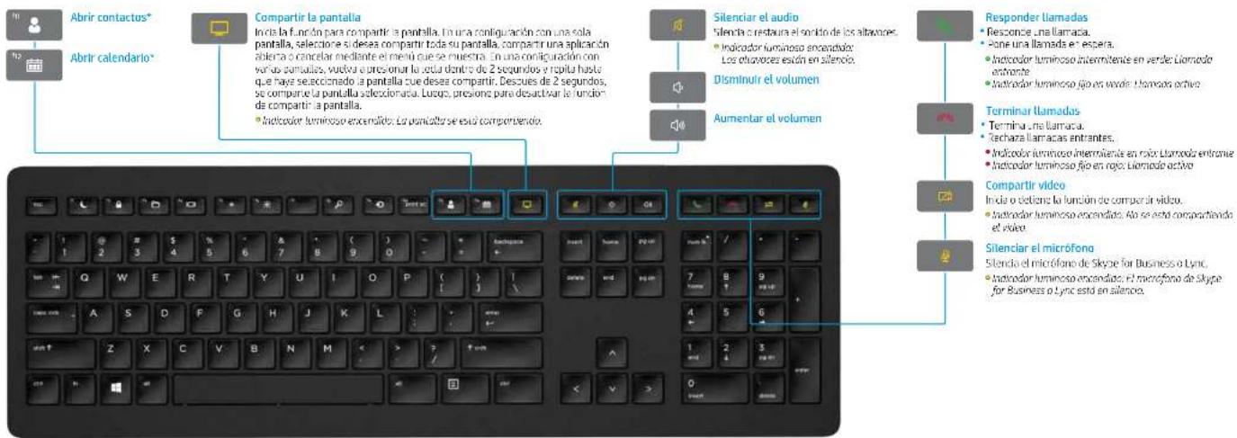 HP Wireless Premium - Teclado para colaboración USB HP - 1
