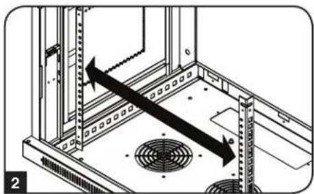 Tripp Lite SmartRack SRW6U - Autre possibilité de montage : rail de fixation avec trou taraudé - 2