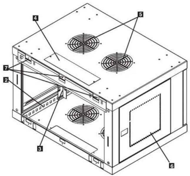 Tripp Lite SmartRack SRW6U - Identification des caractéristiques - 1