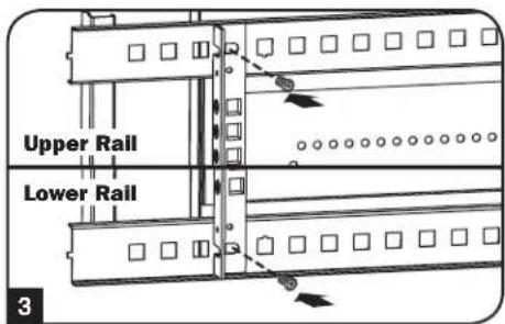 Tripp Lite SmartRack SRW21U - Alternate Mounting: Tapped Hole Mounting Rail - 3