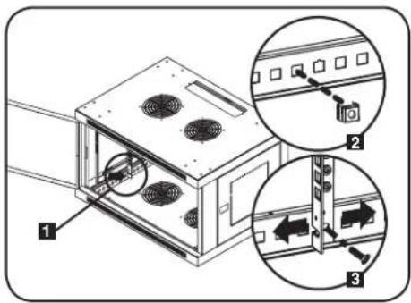 Tripp Lite SmartRack SRW21U - Réglage de la profondeur du rail de montage - 1