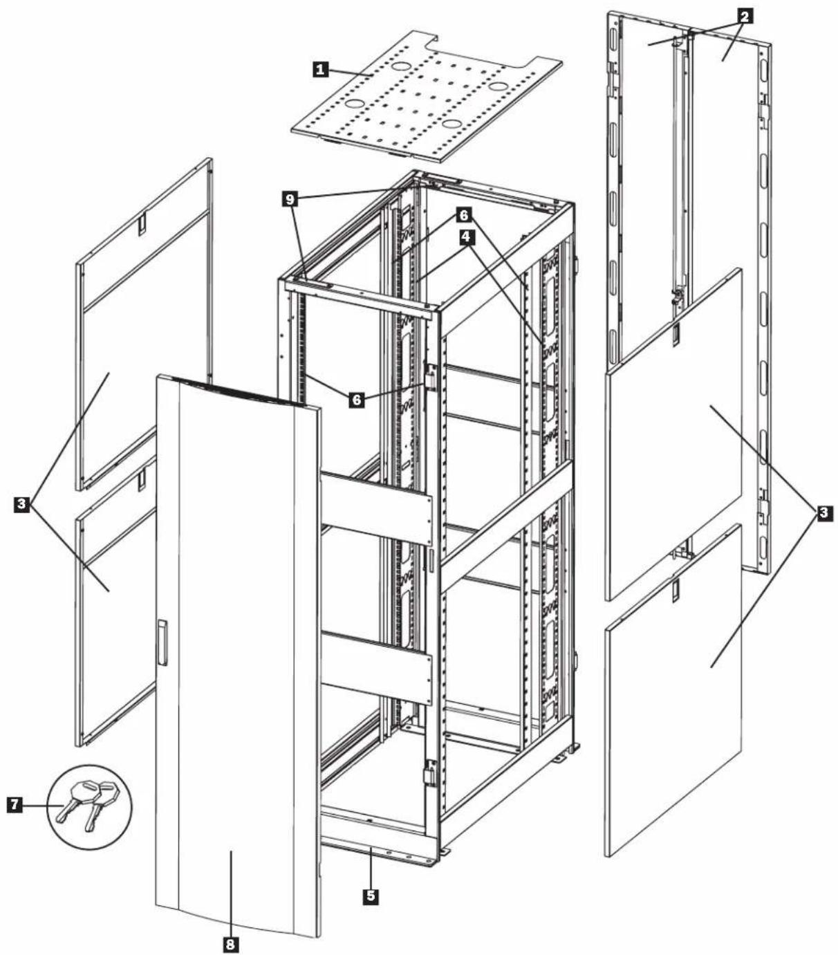 Tripp Lite SmartRack SR42UBZ4 - Identificación de Características - 1