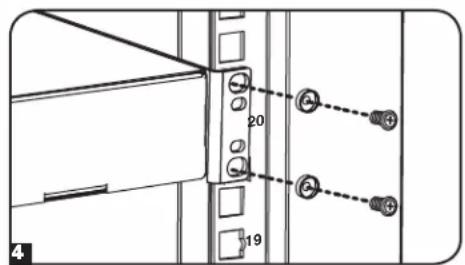 Tripp Lite SmartRack SR42UBZ4 - Installer les écrous à cage - 4