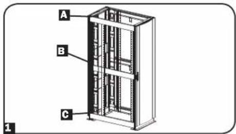 Tripp Lite SmartRack SR42UBZ4 - Ajustement des rails de montage et des rails de gestion des câbles - 1