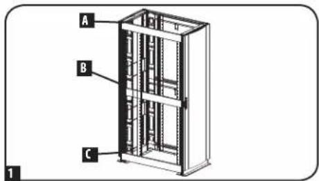Tripp Lite SmartRack SR42UBZ4 - Регулировка монтажных и кабельных направляющих - 1