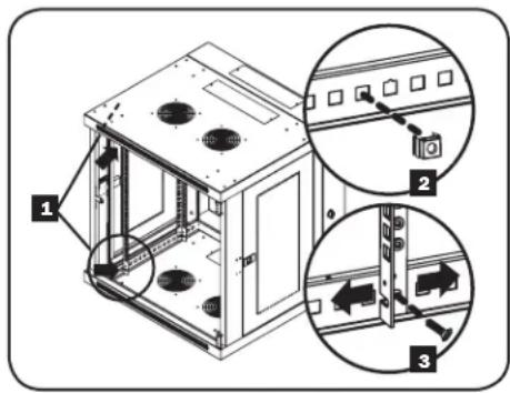 Tripp Lite SmartRack SRW18US - Réglage de la profondeur du rail de montage - 1