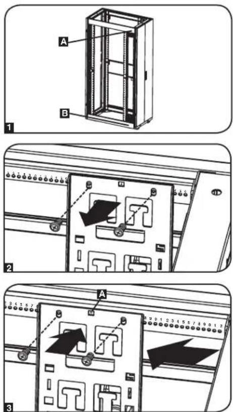 Tripp Lite SmartRack SR2400 - Ajuste de los Soportes para Instalación del PDU - 1