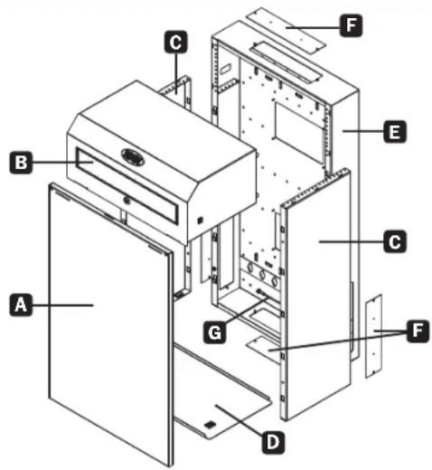 Tripp Lite SmartRack SRWF12U38 - Identificacion de Caracteristicas - 1