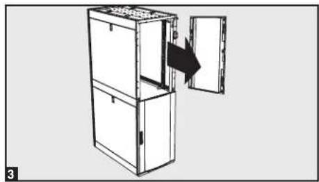 Tripp Lite SmartRack SR42UBCL - Como invertir las puertas - 3