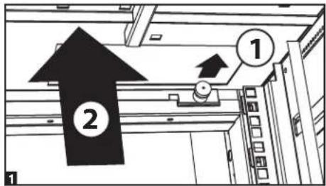 Tripp Lite SmartRack SR42UBCL - Retrait du plateau supérieur - 1