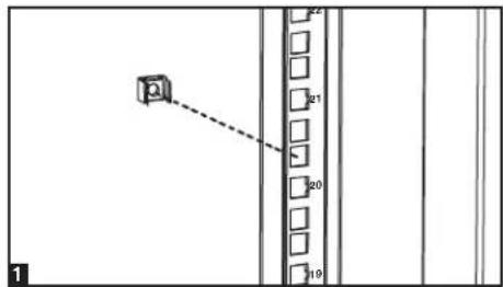 Tripp Lite SmartRack SR42UBCL - Installing Cage Nuts - 1