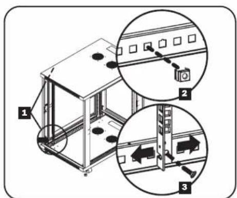 Tripp Lite SmartRack SR18UB - Ajuste de la profundidad del riel de montaje - 2
