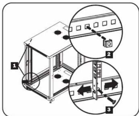 Tripp Lite SmartRack SR18UB - Ajuster la profondeur des rails de montage - 2