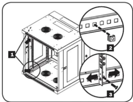 Tripp Lite SmartRack SRW18US13 - Réglage de la profondeur du rail de montage - 1